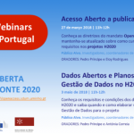Ciência Aberta no Horizonte 2020 – ciclo de webinars OpenAIRE 2018 para Portugal