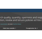 Indicadores de qualidade, quantidade, abertura e responsabilidade nas políticas de promoção em instituições de investigação